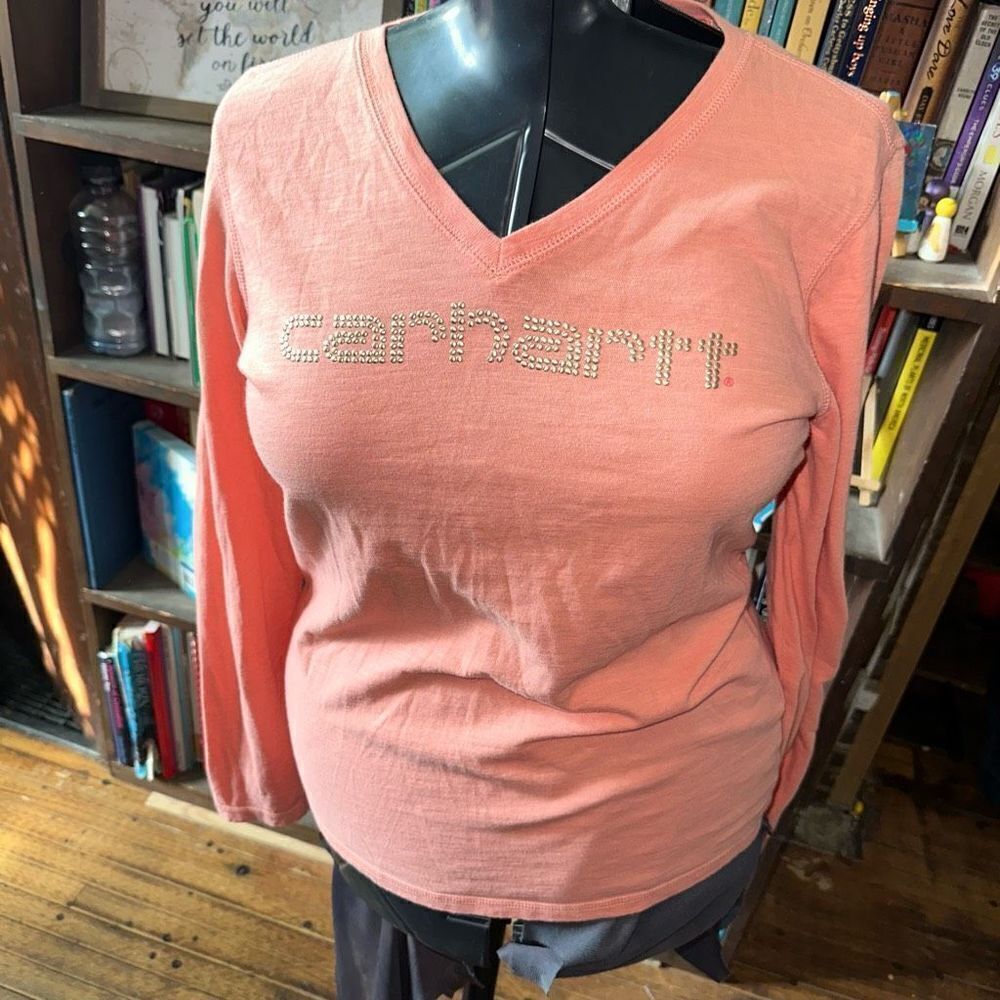 Carhartt pink gold studded bejeweled S streetwear top